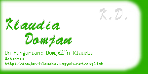 klaudia domjan business card